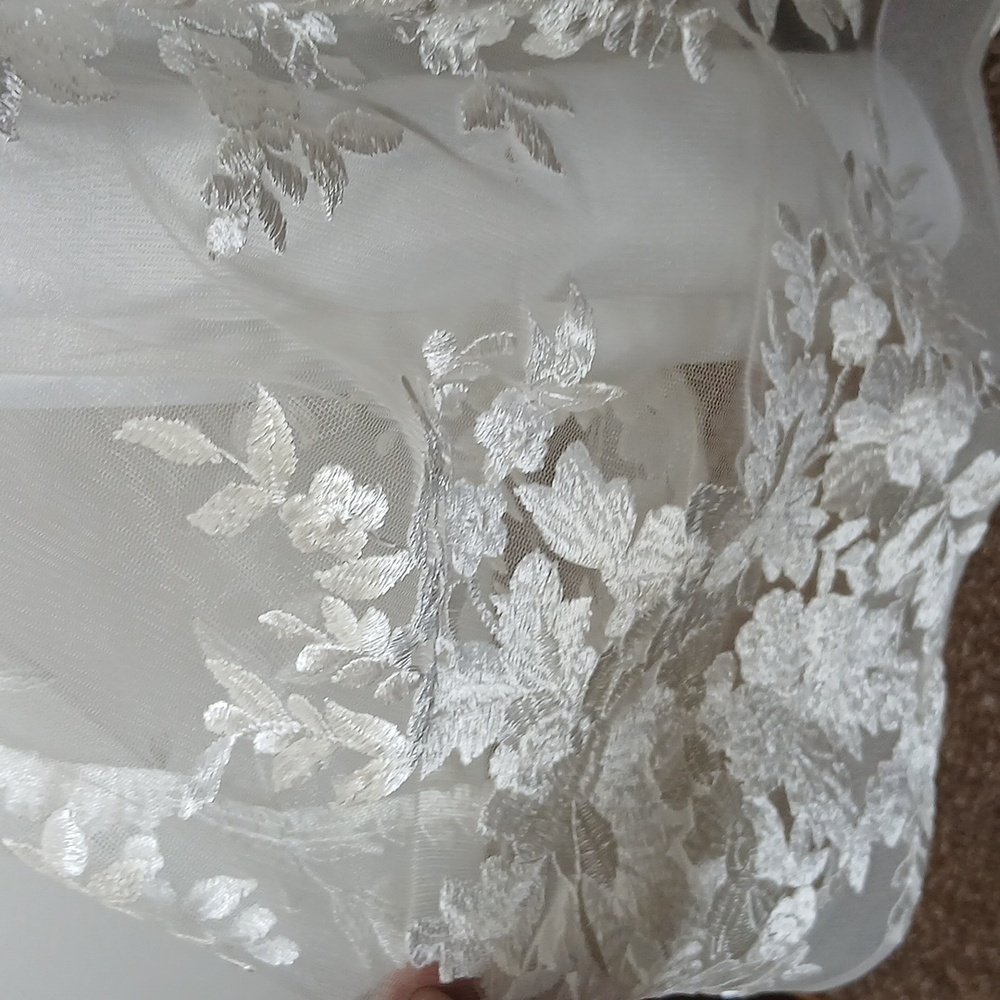 BCX  white floral lace dress size 3 - Picture 5 of 15